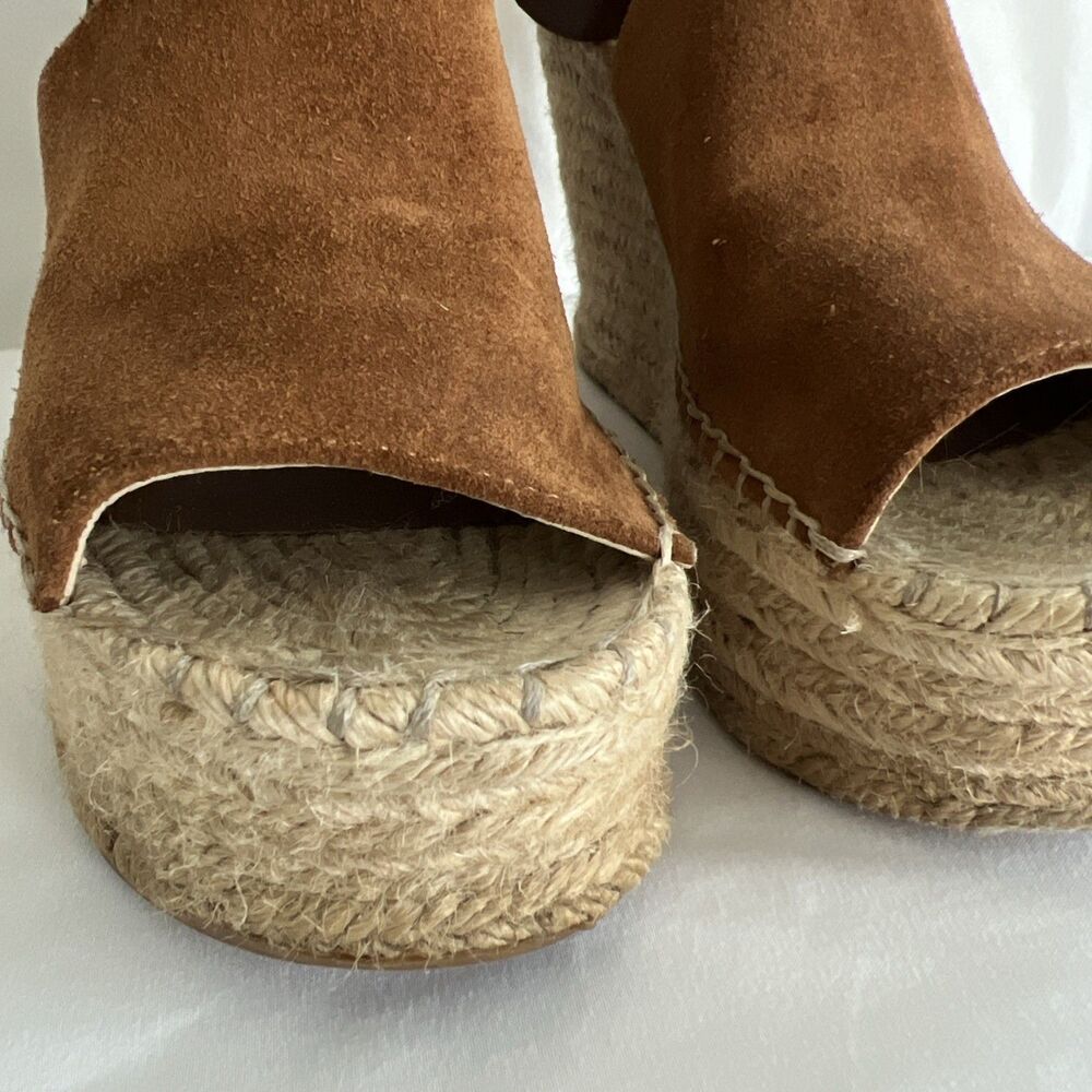 Marc Fisher Camel Tan Platform Espadrilles Wedges… - image 2